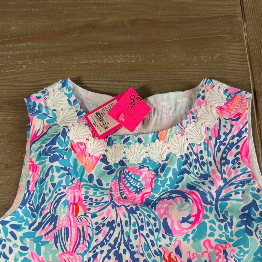 Lilly Pulitzer Girl Little Lilly Classic Shift Dress Treasure Trove - Size 10 - Picture 3 of 13